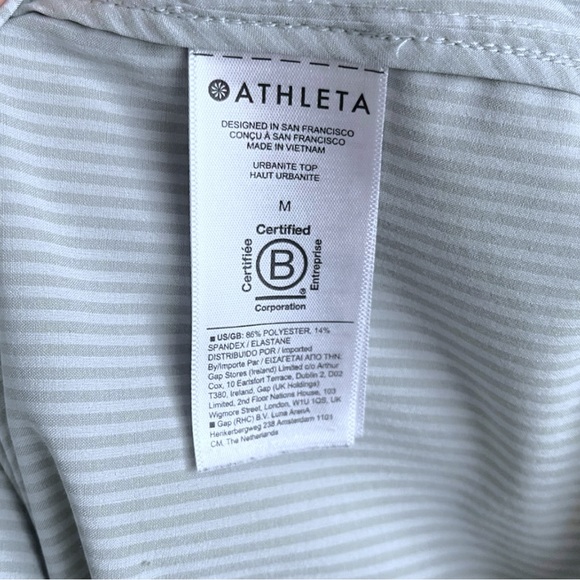 Athleta Urbanite Sleek Button Down Shirt Medium - Picture 7 of 7